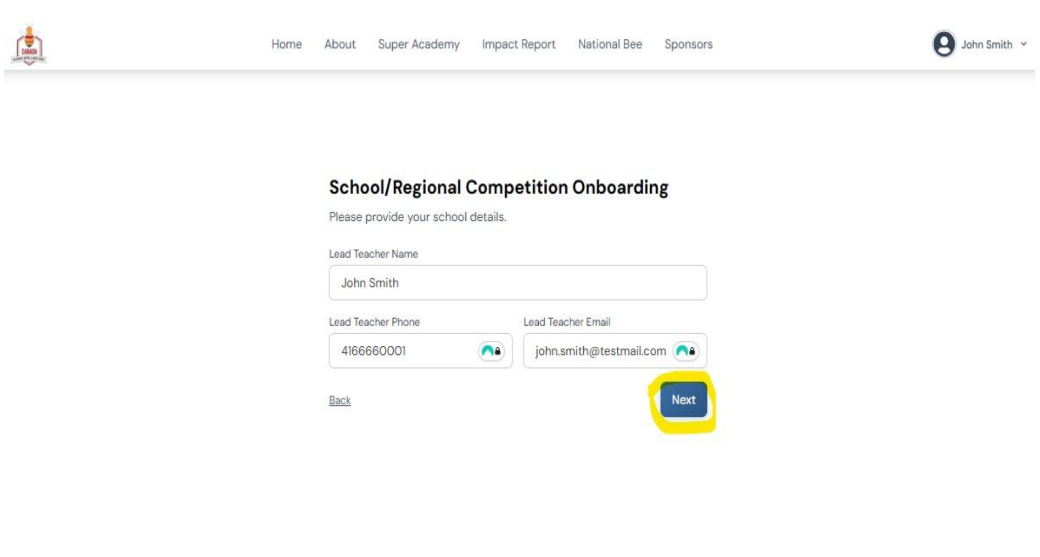 Onboarding step 5 - participation details